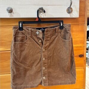 Hollister Brown Corduroy Skirt